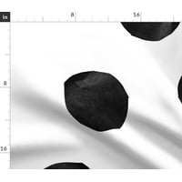 Big Dots Abstract Black And White Spots Fabric Printed by Spoonflower BTY